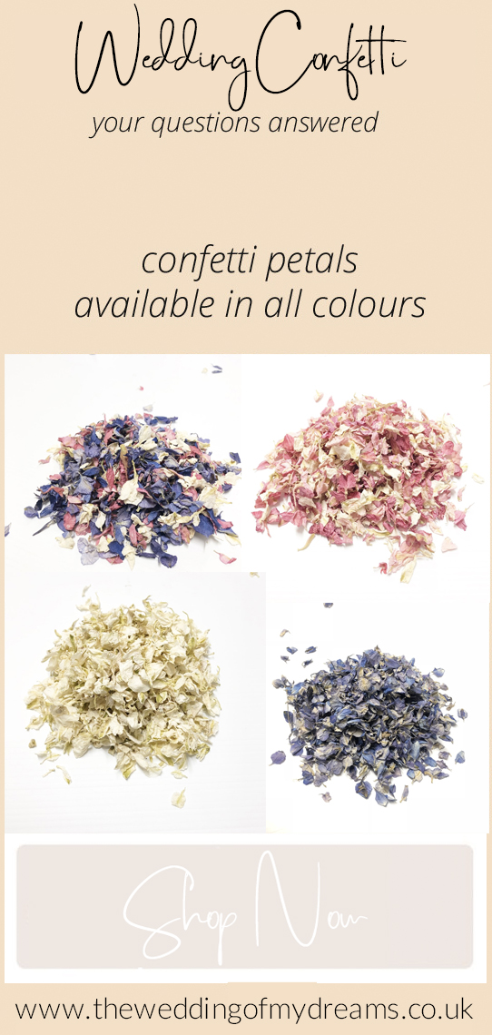 natural confetti petal colours