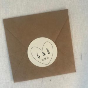 wedding favour stickers