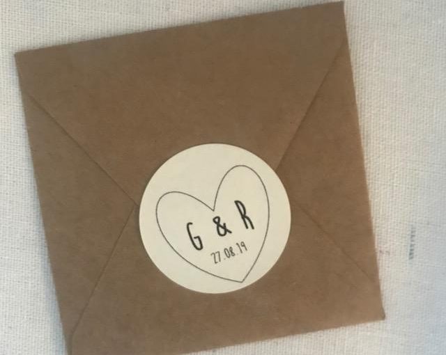 wedding favour stickers