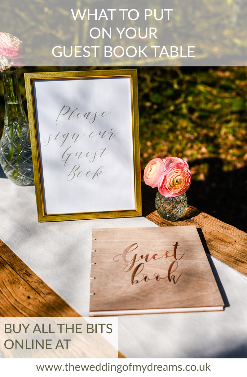 What to put on your wedding guest book table 