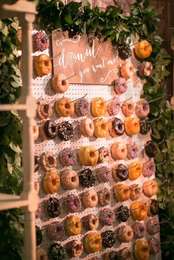 donut wall wedding 