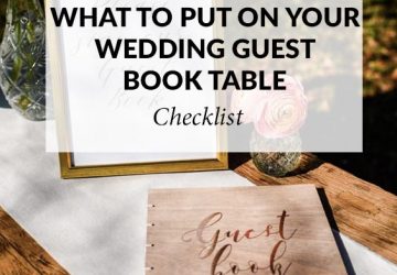 What to put on your wedding guest book table