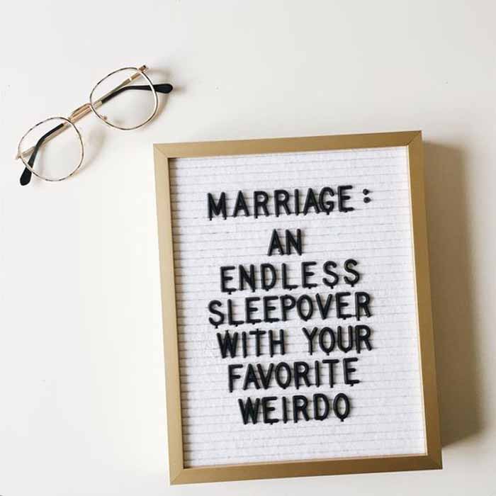 felt letter board marriage