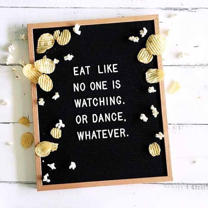 felt letter board wedding eat like no one is watching