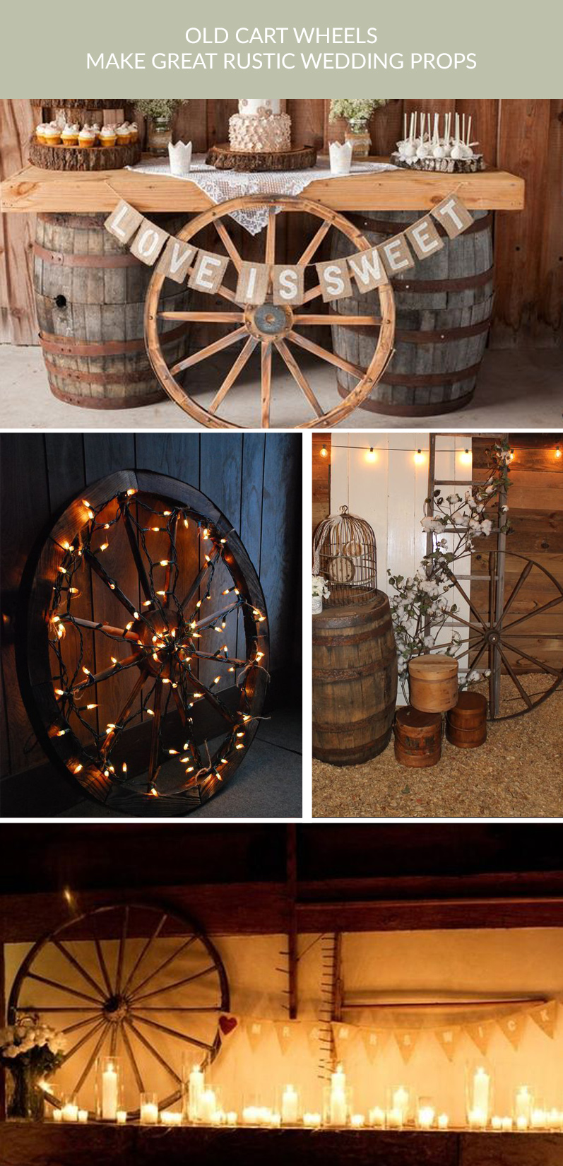 Rustic wedding shop props