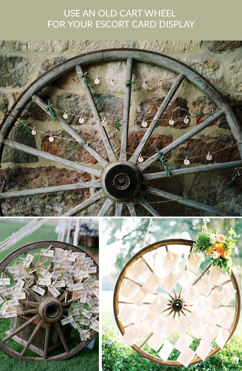 old cart wheels wedding escort card displays buy rustic cart wheels The Wedding of my Dreams