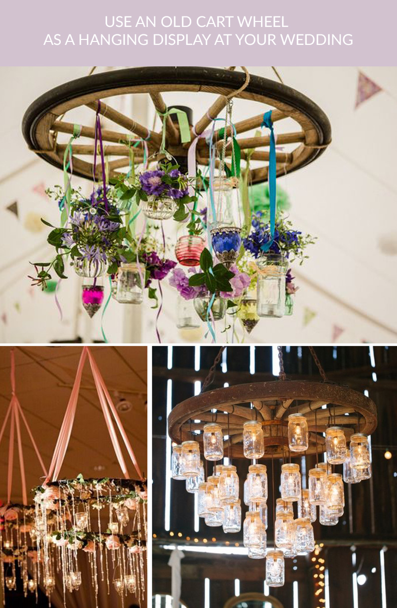 old cart wheels wedding hanging displays buy rustic cart wheels The Wedding of my Dreams