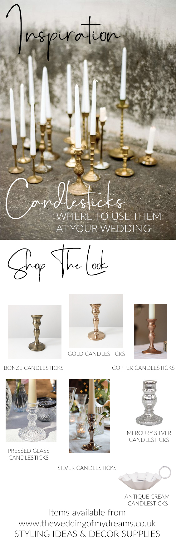 gold candlesticks wedding