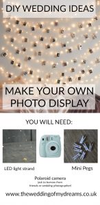 Make your own photo backdrop wedding display