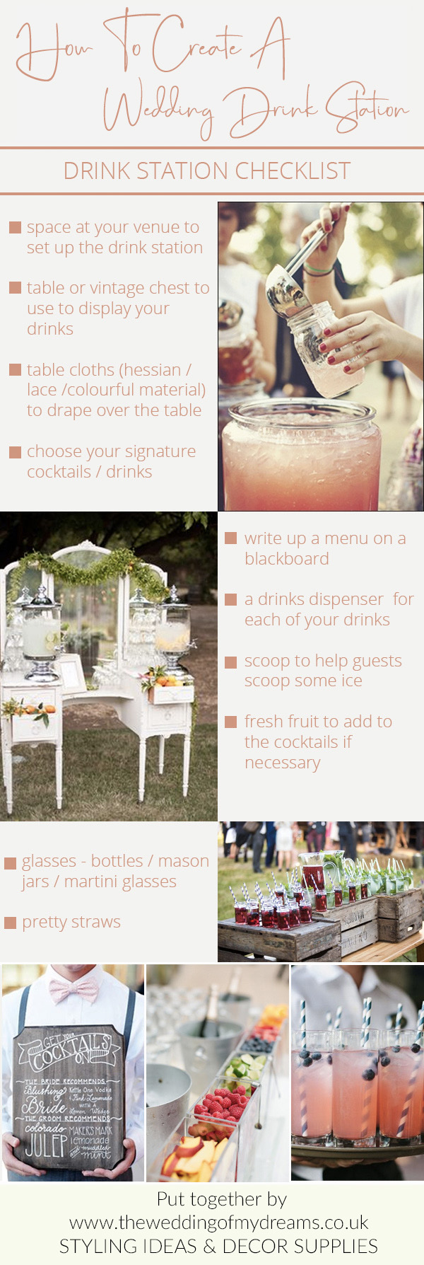 How to: Wedding Drink Station in 4 Easy Steps