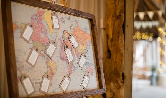 world map wedding table plans travel theme 