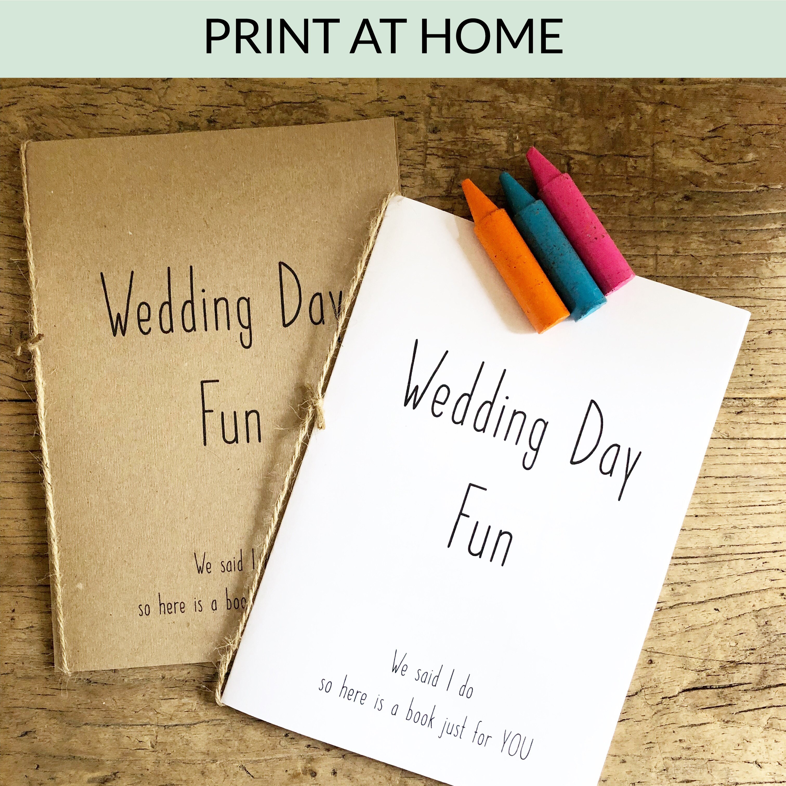 Printable Kids Wedding Activity Books for Children 