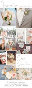 Peach and grey wedding colour scheme ideas