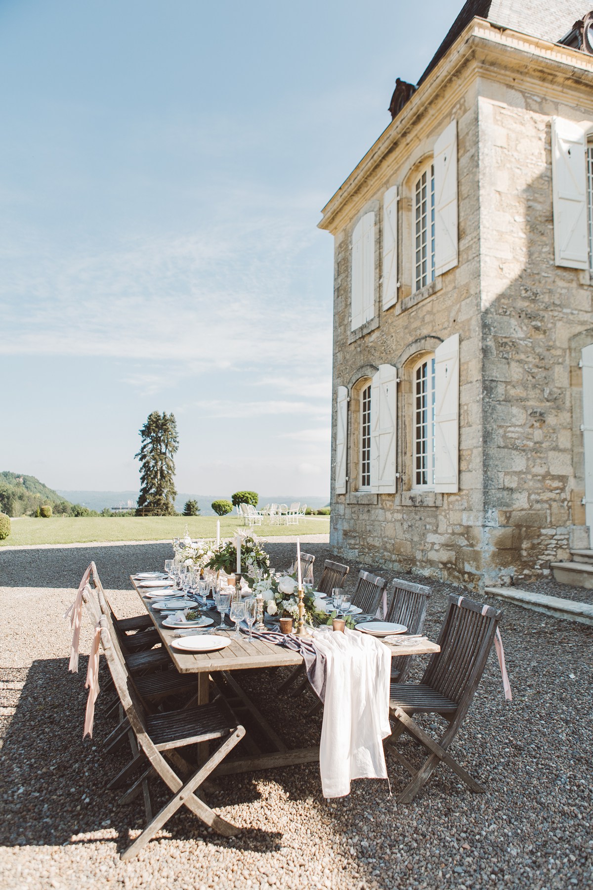 Wedding ideas destination wedding france long tables 2