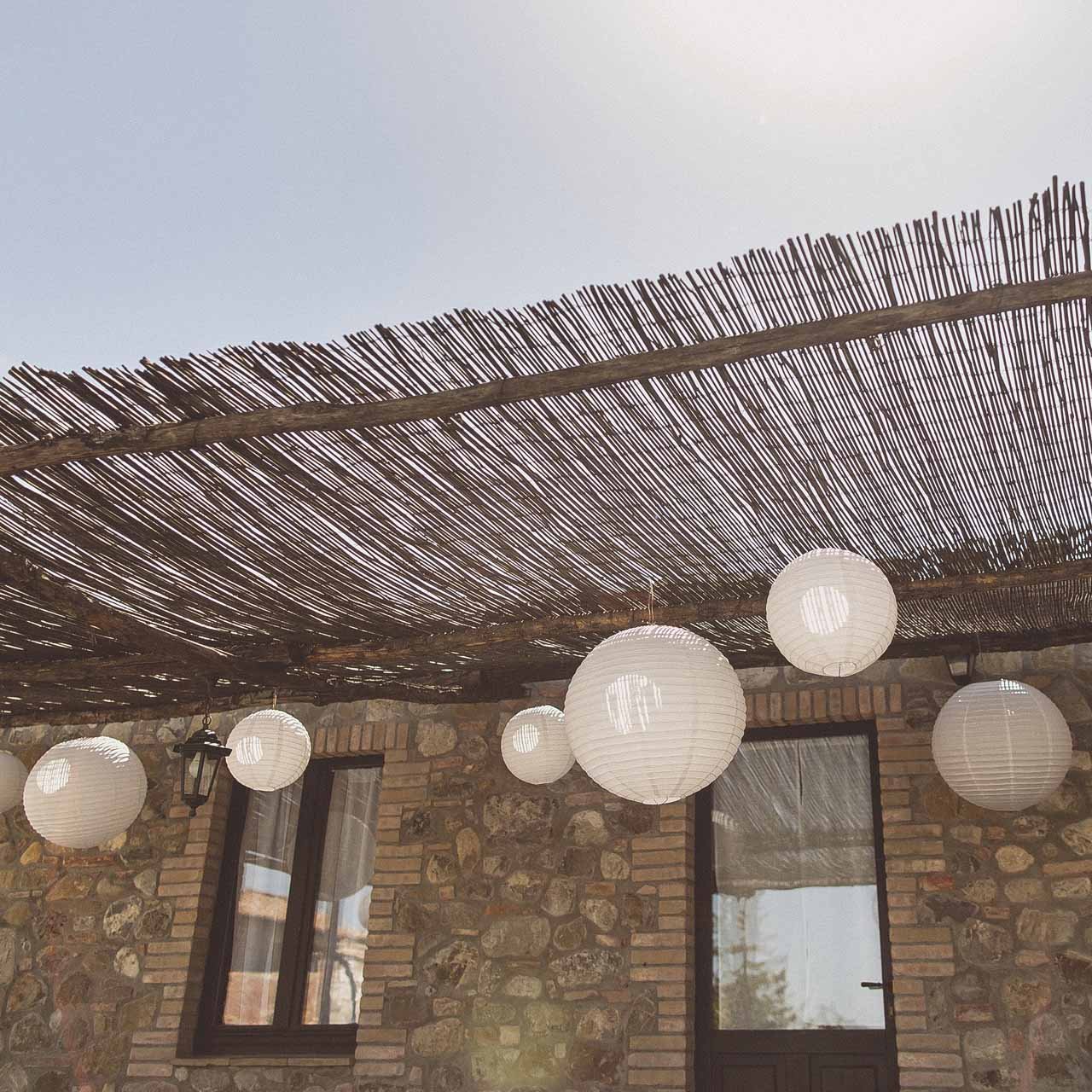 White paper lanterns rustic wedding venues barns