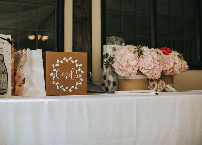 Cards and Gifts table wedding