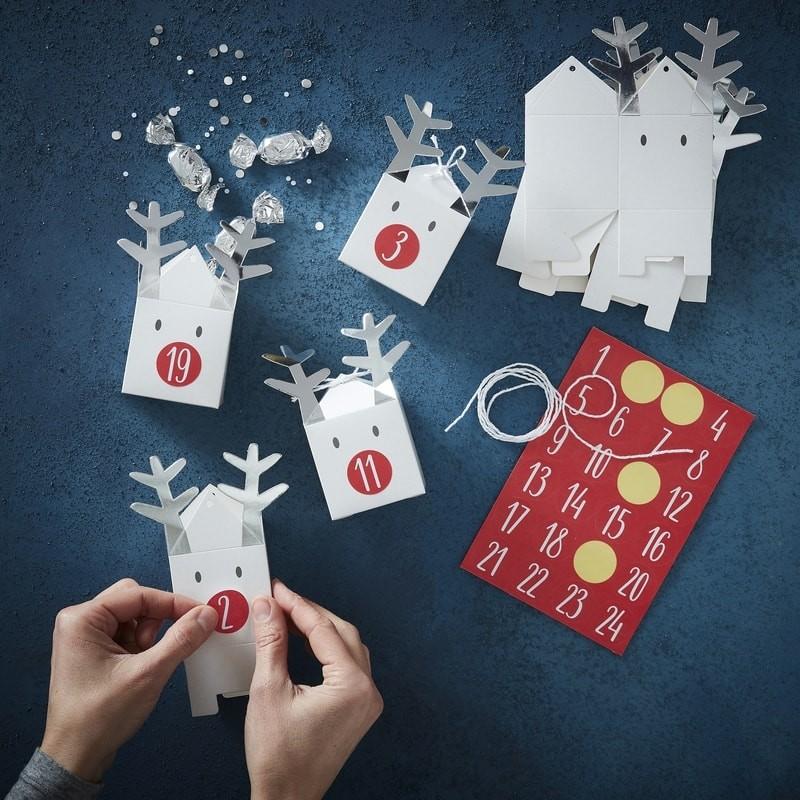 Fill Your Own Advent Calendar Boxes Reindeer