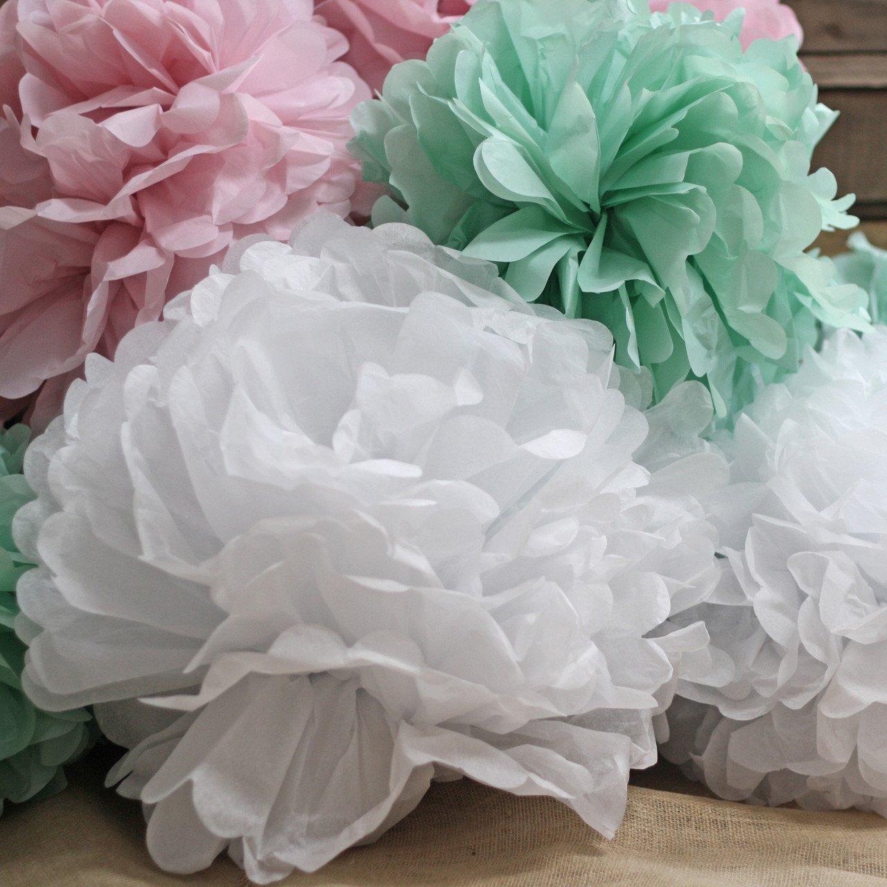 Paper pom poms cheap