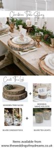 christmas table styling rustic woodland