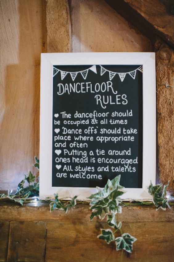 dancefloor-rules-wedding-signs-The-Wedding-of-my-Dreams