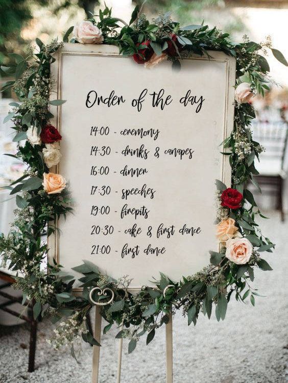 wedding signs order of the day The Wedding of my Dreams (2)