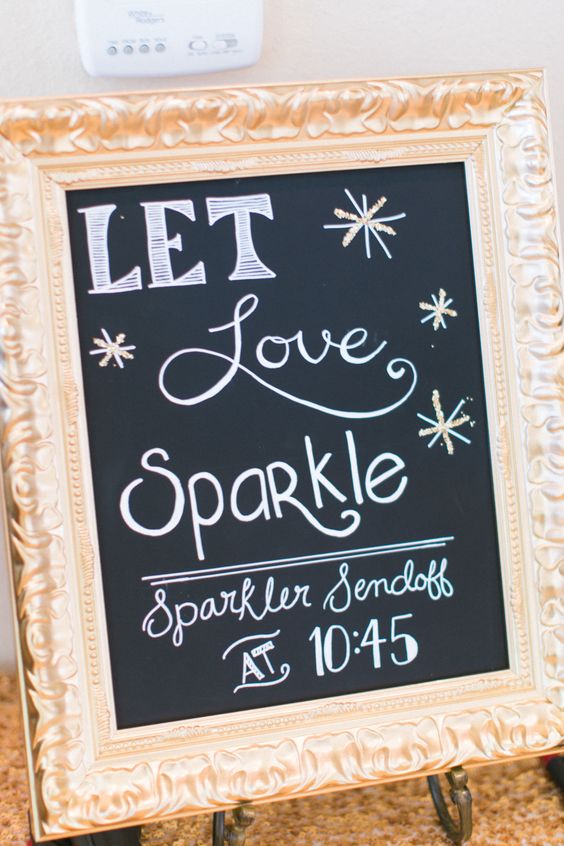 wedding signs sparkler send off The Wedding of my Dreams (1)