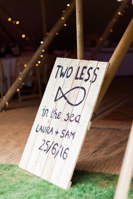 wedding signs two less fish in the sea The Wedding of my Dreams (2)