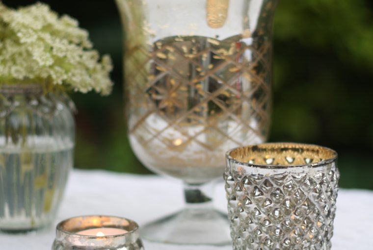 silver tea light holders wedding styling