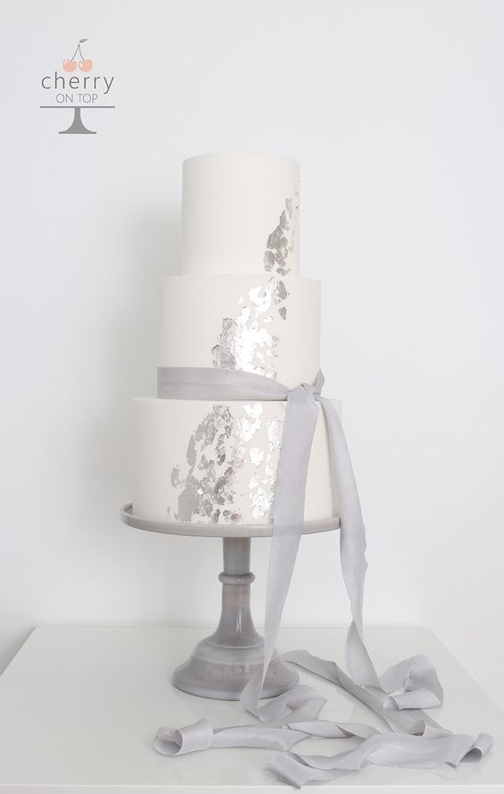 silk ribbons wedding styling ideas - wedding cakes