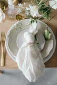 soft ivory linen napkins wedding place settings
