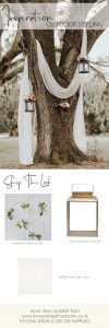 Outdoor wedding styling ideas under a tree