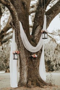 outdoor wedding styling ideas ceremony under a tree