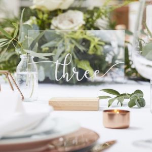 acrylic wedding table numbers