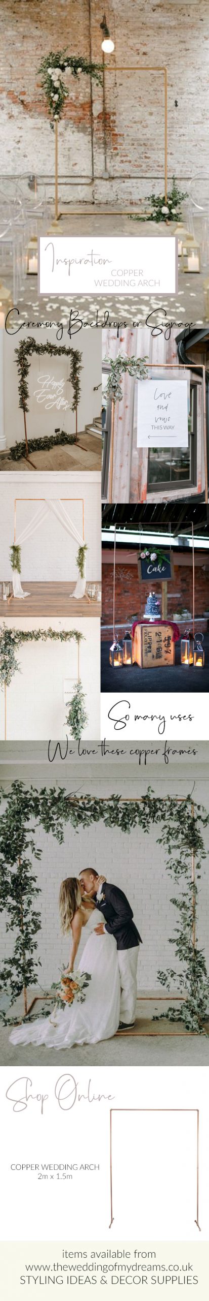 copper wedding arch frames for sale