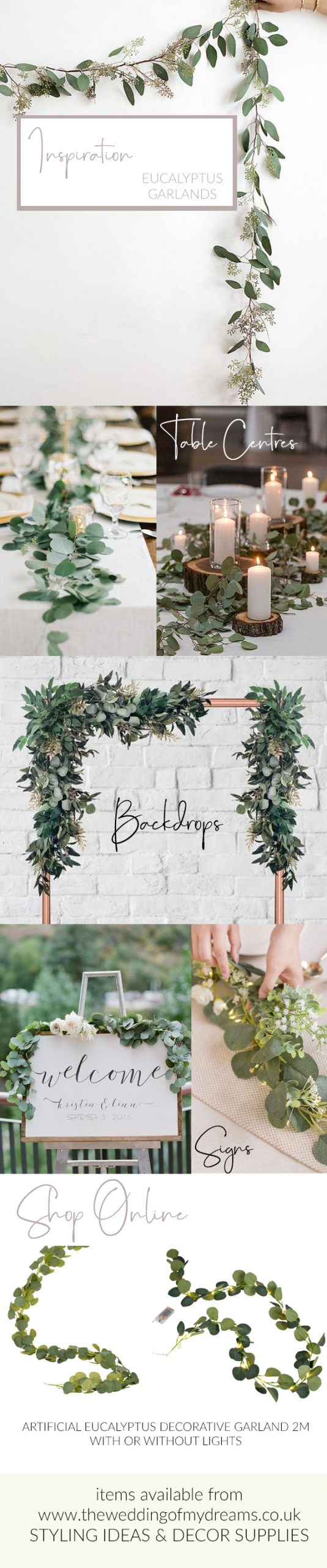 eucalyptus wedding garlands for sale