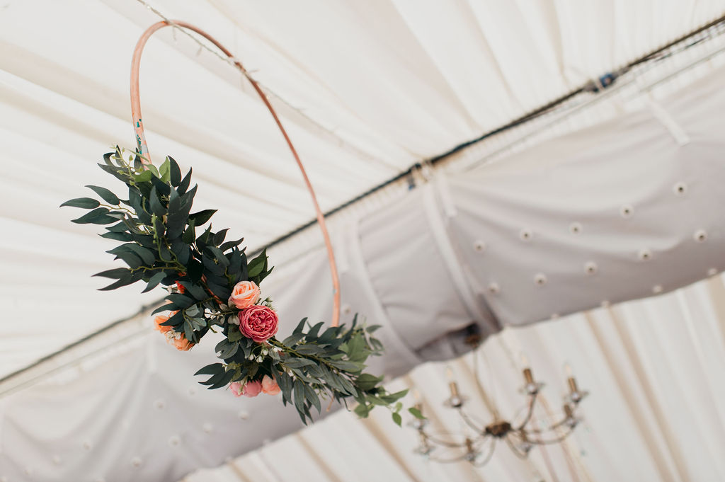 Hanging Hoops Wedding Floral Decorations 