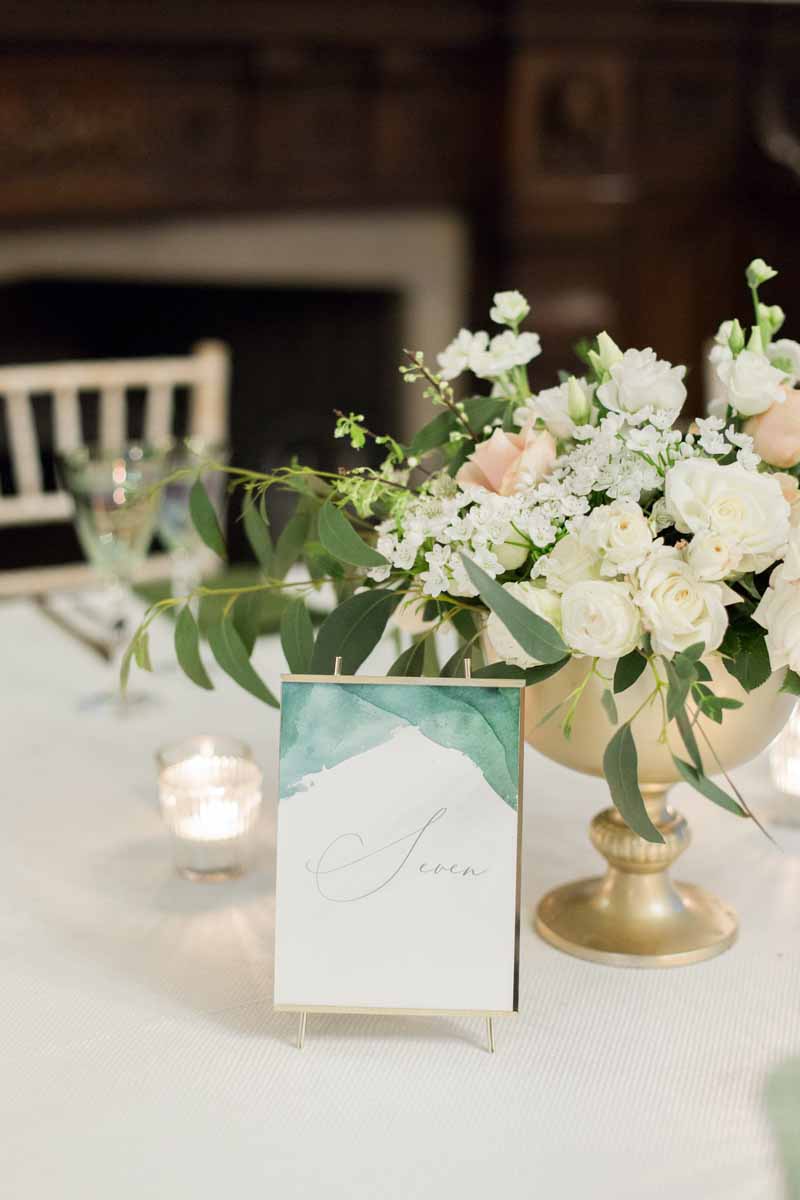 Gold footed bowls wedding centrepieces glass and gold tealights