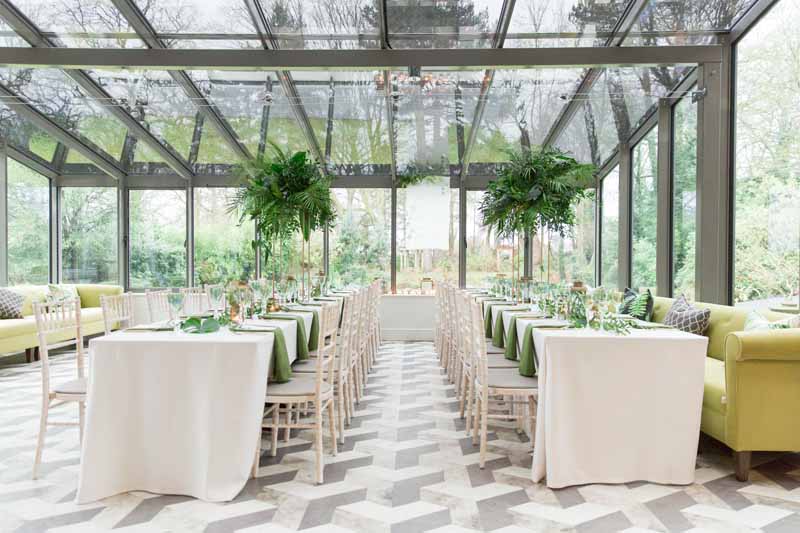 Brass and green wedding table centrepieces The Wedding of my Dreams 