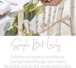 wedding chair decorating ideas foliage garlands eucalyptus