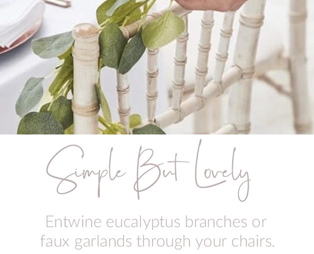 wedding chair decorating ideas foliage garlands eucalyptus