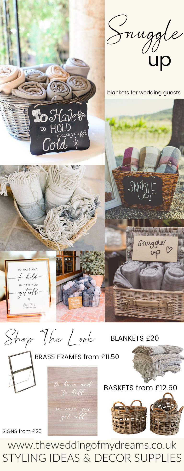 blankets for wedding guests to have and to hold in case you get cold
