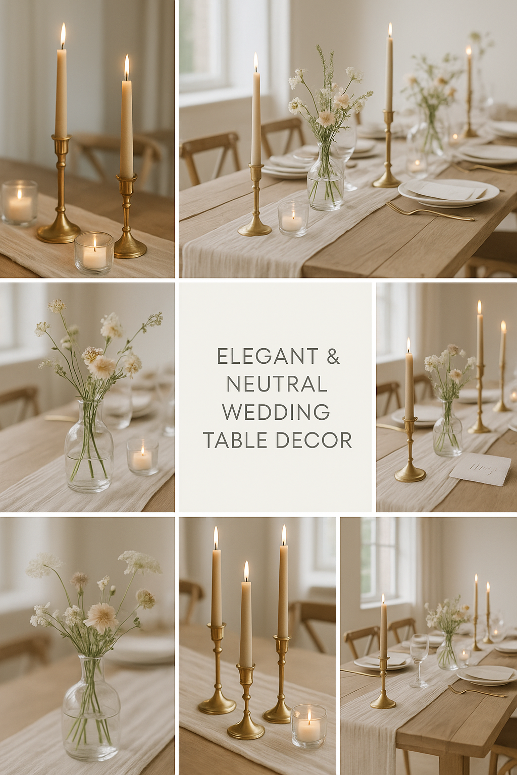  Elegant & Neutral Wedding Table Decor