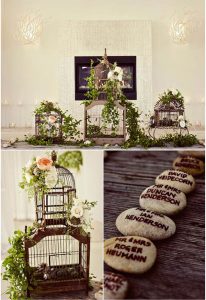 birdcages wedding table centre