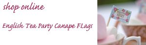 english tea party canape flags