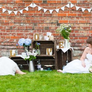 wooden crates wedding decorations