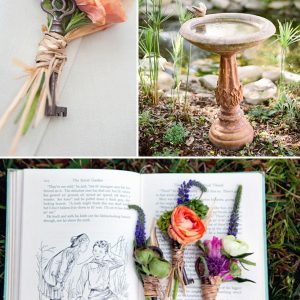 keys wedding decorations button holes