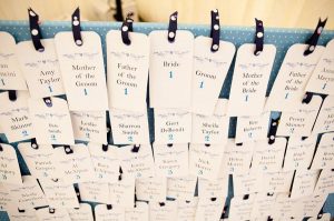 luggage tags wedding table plan