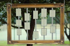 picture frame wedding table plan