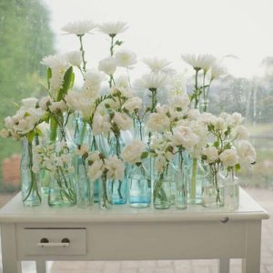 single stem bottles wedding table decorations