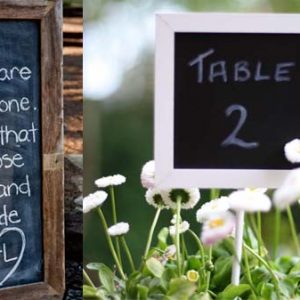 blackboard wedding table numbers